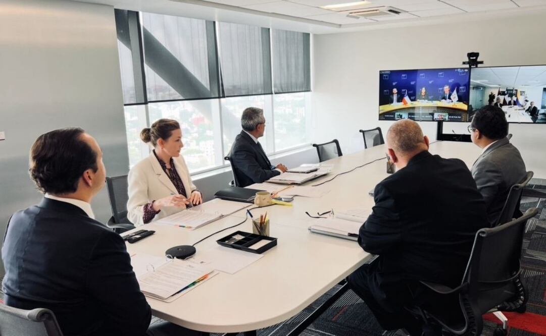 Funcionarios mexicanos participaron de manera virtual en la reunión de la Comisión de Libre Comercio de la Alianza del Pacífico (25/06/2026). Foto: @SE_mx