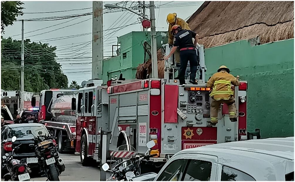 Reportaron un conato de incendio en un conocido bar de la ciudad de Mérida, Yucatán durante Nochebuena (25/12/2024). Foto: Especial