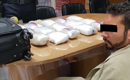 Detienen a hombre con 41 kilos de anfetaminas en AICM