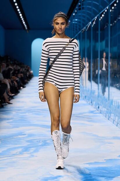 Rayas en la colección de Dior para esta temporada. Foto: Especial
