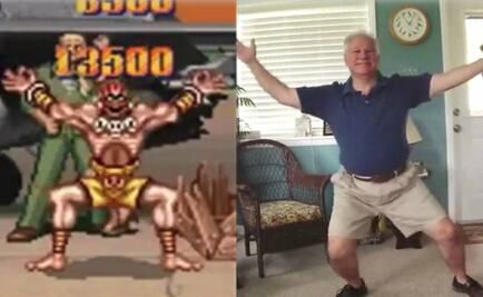 Papá imita a personajes de Street Fighter