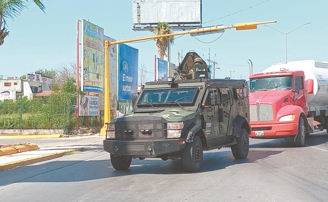 Desde los ataque en Reynosa, autoridades vigilan las principales vías de la ciudad. Foto: Sandra Tovar. EL UNIVERSAL