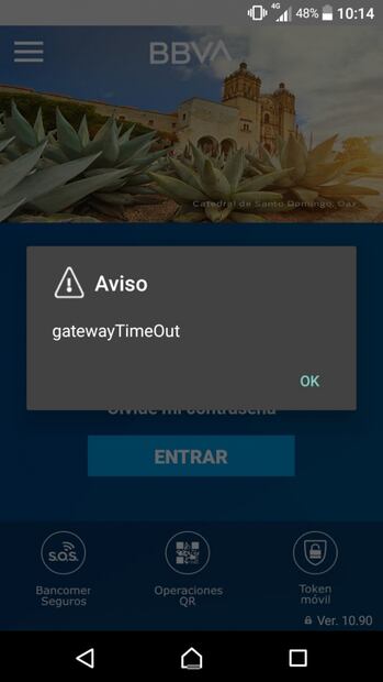 Reportan fallas de BBVA en sucursales, cajeros y aplicaciones