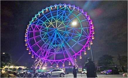"Se ve preciosa la rueda de la fortuna", dicen visitantes del Parque Aztlán en el Bosque de Chapultepec