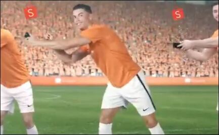 El gracioso baile de Cristiano Ronaldo en un comercial