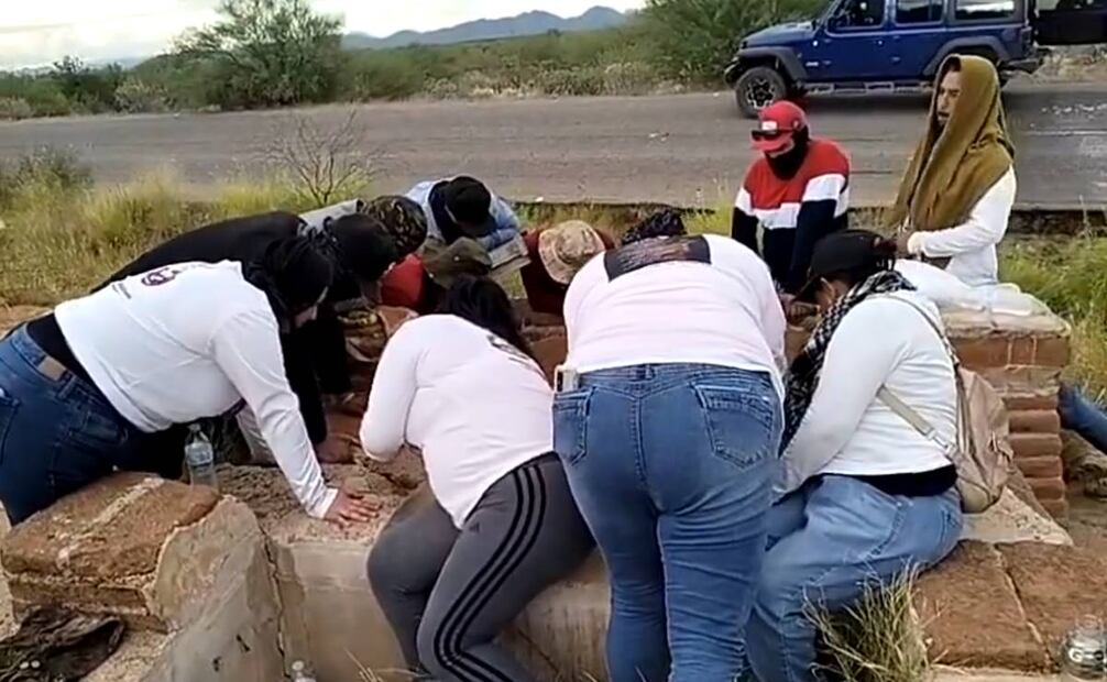 Madres Buscadoras encuentran restos en un pozo. Foto: Captura de video