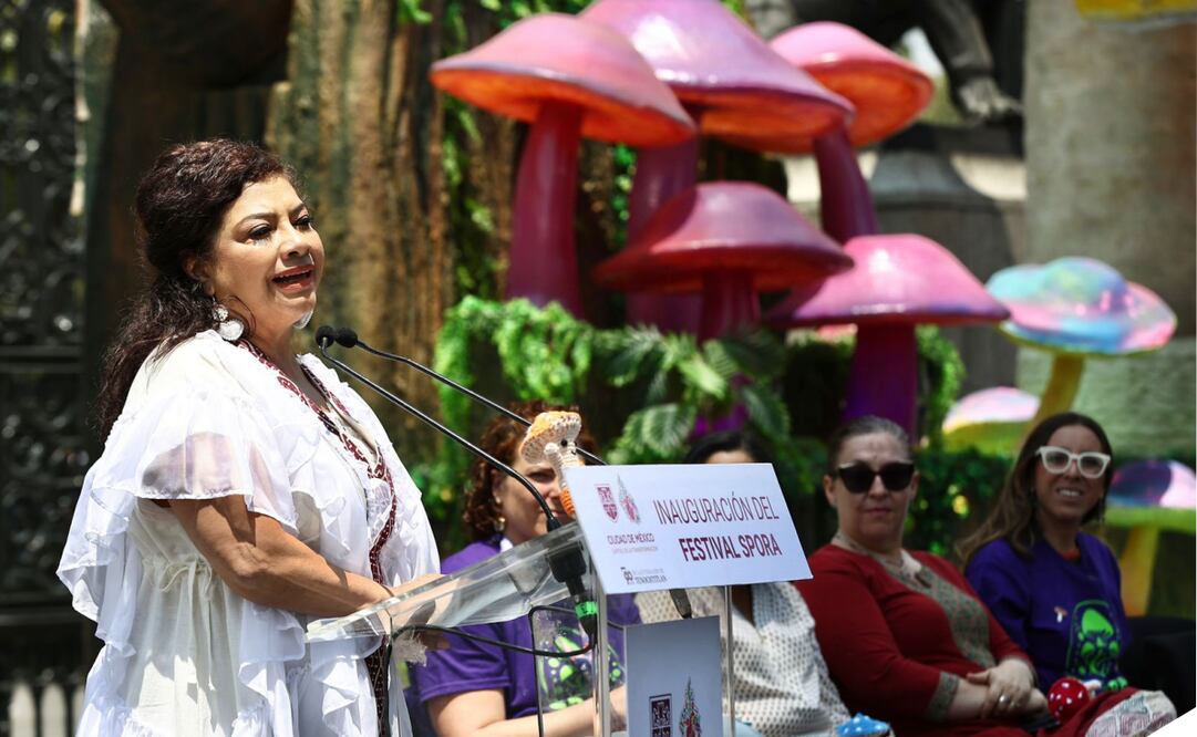 CDMX 17-abril-2025 
Inauguración del festival Spora en el Bosque de Chapultepec con la presencia de la jefa de gobierno Clara Brugada. Fotos: Berenice Fregoso El universal