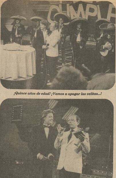 Luis Miguel celebró sus 15 años con todo y pastel. Hemeroteca EL UNIVERSAL.