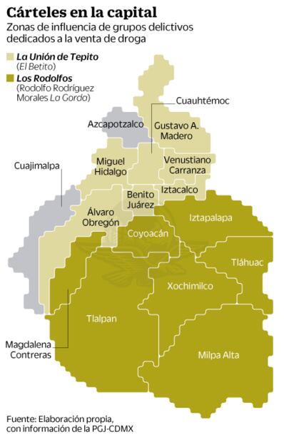 Narcomenudeo CDMX. Conoce dónde opera cada uno de los 3 grupos