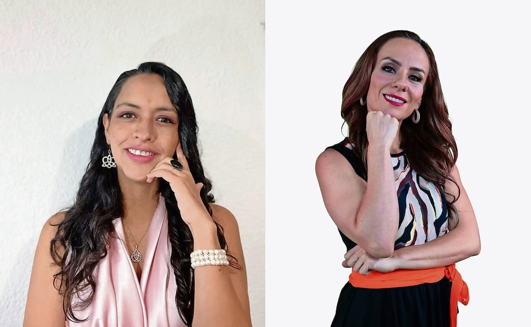 La psicóloga Alejandra Pérez (izquierda), y la periodista Jimena Duarte (derecha) abordan desde diferentes puntos la violencia hacia la mujer. Fotos: Maussan Televisión