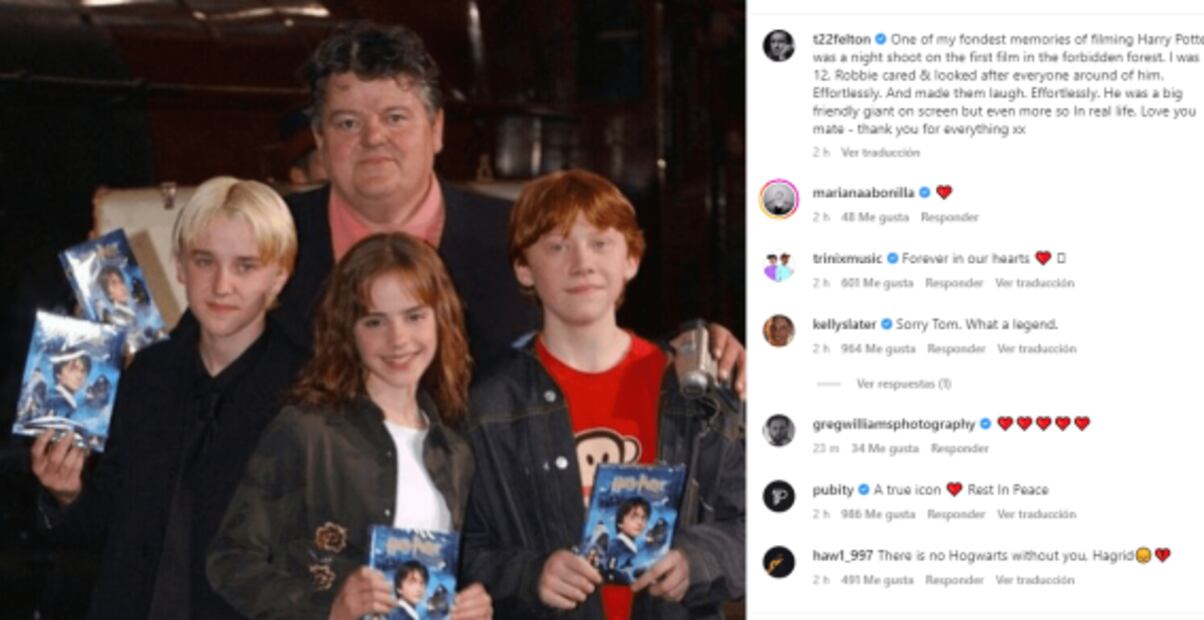 Elenco de Harry Potter despide a Robbie Coltrane, el querido Hagrid