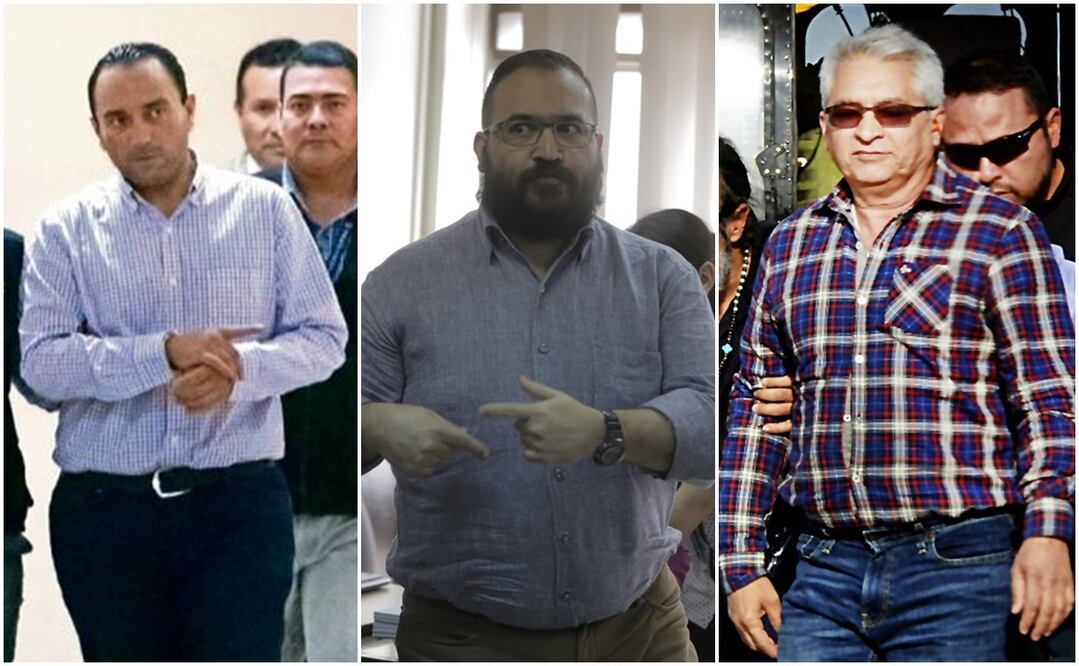 Roberto Borge, Javier Duarte y Tomás Yarrington. Fotos: Archivo/ELUNIVERSAL