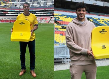 Raúl Jiménez y Pável Pardo se llevan un pedacito del estadio Azteca a sus hogares