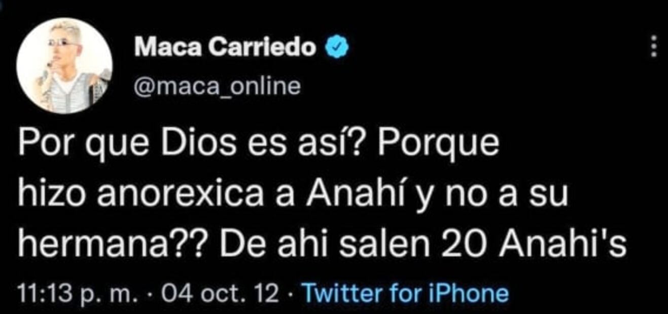 Anahí enfrenta a Maca Carriedo en pleno show en vivo: "Ya sé que te caigo medio gorda"