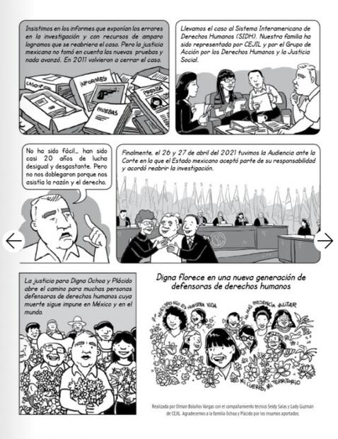 Lanzan historieta gráfica sobre vida y muerte de mexicana Digna Ochoa