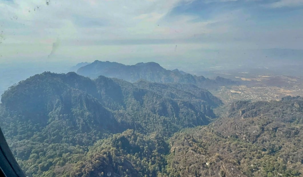 Los cinco incendios considerados en el “Complejo Tepoztlán” han sido controlados al 100% y liquidados en un porcentaje de entre 90 y 95, el jueves 17 de abril de 2025. Foto: cortesía Desarrollo Sustentable Morelos