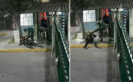 VIDEO: Joven golpea y roba a un vigilante en Tlalnepantla; lo liberan a dos horas de ser detenido