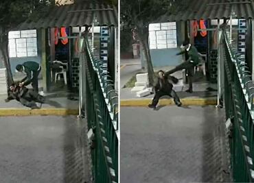 VIDEO: Joven golpea y roba a un vigilante en Tlalnepantla; lo liberan a dos horas de ser detenido