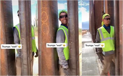 “Ese vato ya va pa’ Caborca”: hombre atraviesa el muro de Trump sin problema