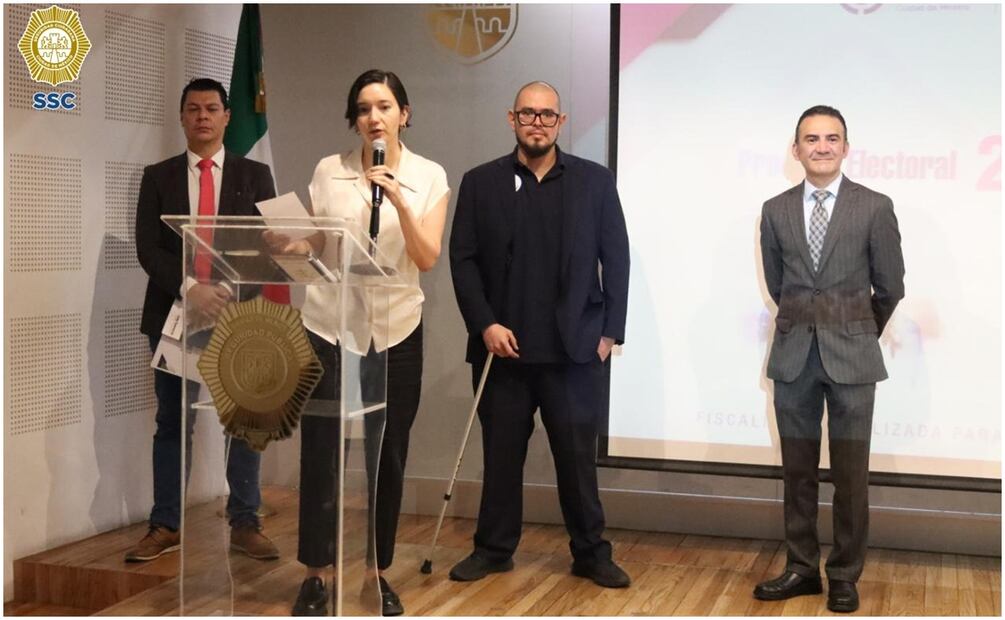 Capacitación de elementos de la SSC para atender delitos electorales. Foto: Especial