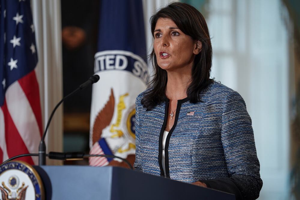 La embajadora estadounidense en la ONU, Nikki Haley (Foto: AFP)