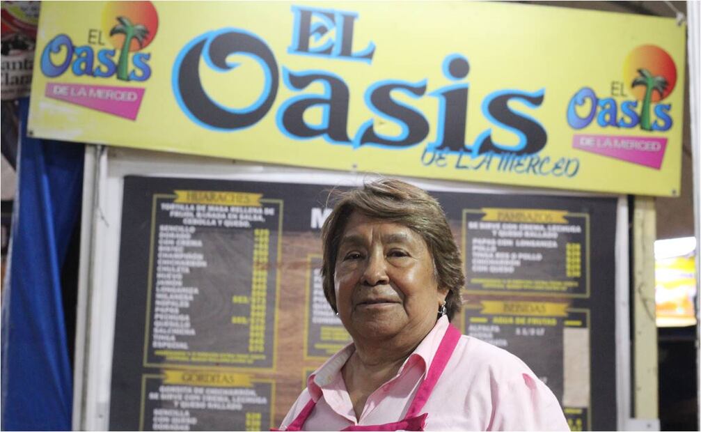 Eloina Rojas Limón fundadora de El Oasis, antojitos mexicanos en la Merced. Foto: Brenda Martínez/ EL UNIVERSAL