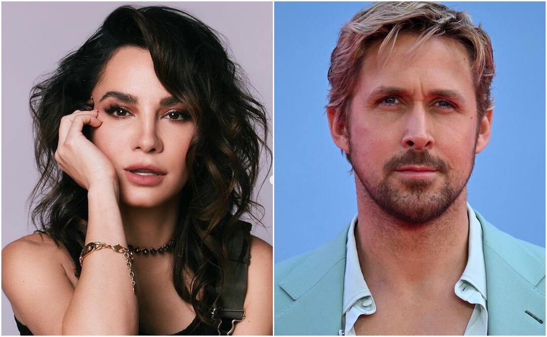 Martha Higareda y Ryan Gosling. / Fotos: Captura de Instagram @marthahigareda y JUSTIN TALLIS / AFP