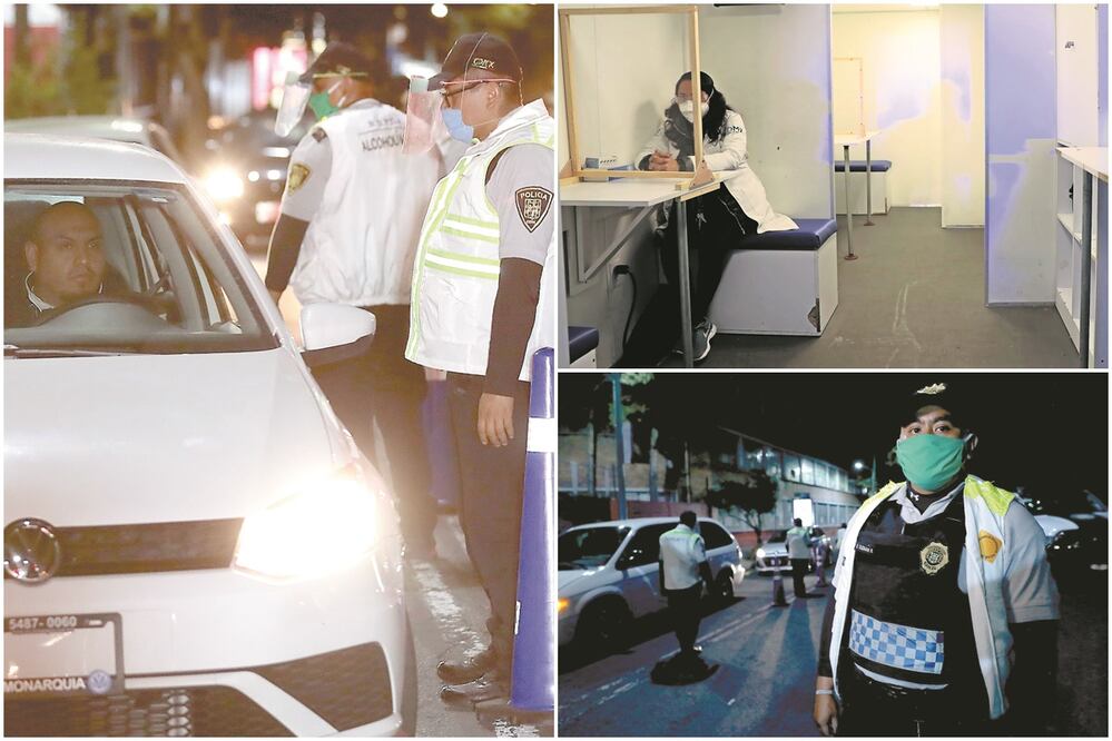 Los uniformados ya no piden a los conductores que bajen las ventanillas, sólo observan que no tengan conductas erráticas mientras pasan por el filtro. Fotos: JUAN BOITES. EL UNIVERSAL