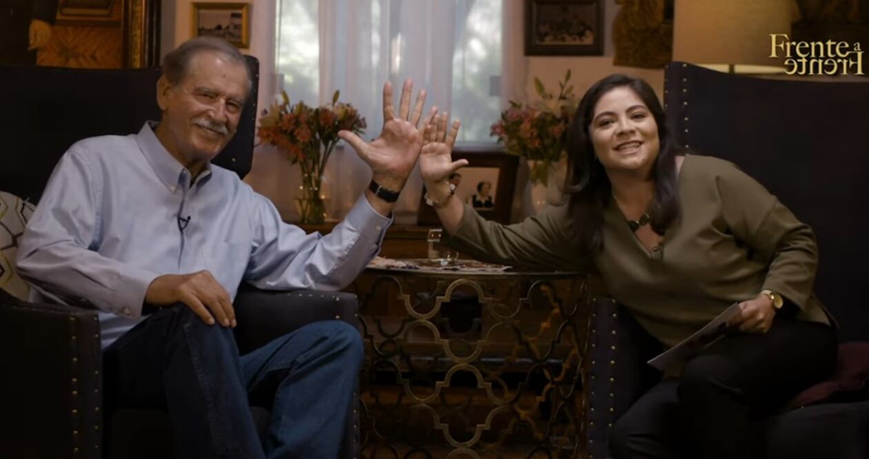 Vicente Fox y Luz Aldán. Foto: Captura YouTube