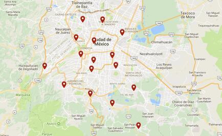 Mapa. Ranking de puntos de venta de droga por delegación