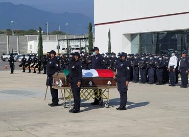 Despiden con honores a policía de la Guardia Estatal en Tamaulipas