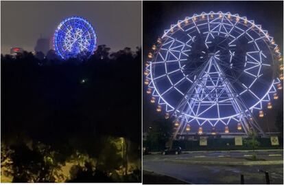 "Es W de Wrande": Parque Aztlán proyecta nombre de la capital como CDWX en rueda de la fortuna