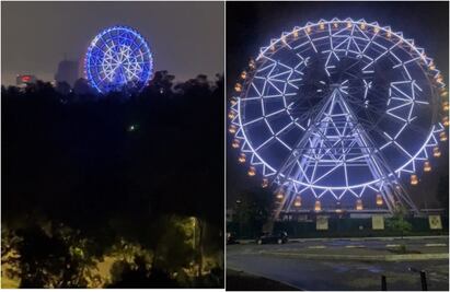 "Es W de Wrande": Parque Aztlán proyecta nombre de la capital como CDWX en rueda de la fortuna