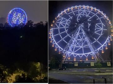 "Es W de Wrande": Parque Aztlán proyecta nombre de la capital como CDWX en rueda de la fortuna
