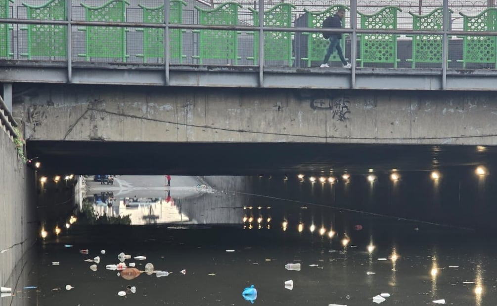 Lluvias provocan severas inundaciones en CDMX; afectan vialidades cerca del AICM. Foto: Especial