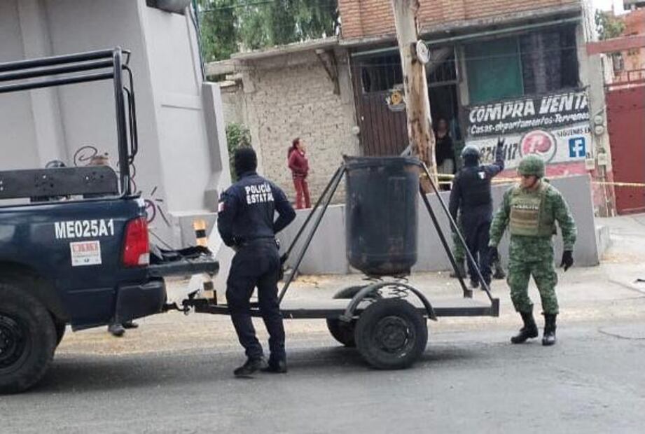 Lanzan granada en el Edomex. FOTO: Especial/ EL UNIVERSAL/