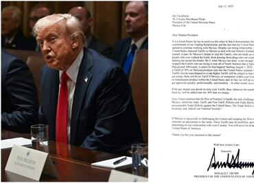 Carta íntegra de Trump a Sheinbaum; acusa a México de no haber detenido a cárteles del narco
