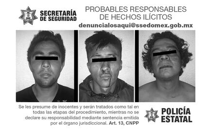 Detienen a tres presuntos asaltantes de transporte público en Tlalnepantla