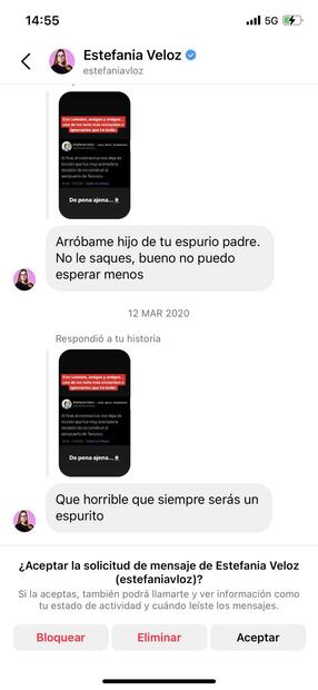 Encontronazo entre Estefanía Veloz y Luis Felipe Calderón Zavala. Foto: captura de pantalla