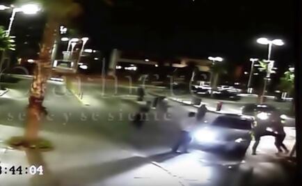 Security camera captures aggression by Necaxa players