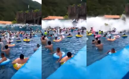 Al menos 44 heridos tras "tsunami" en alberca de olas de China 