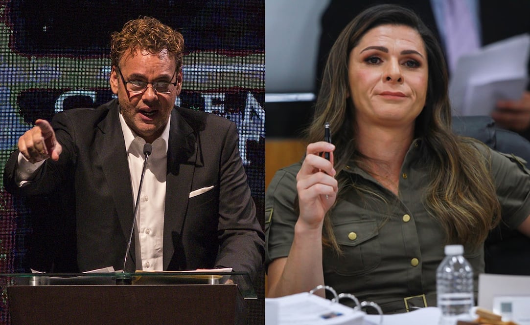 David Faitelson molesto en un simposio y Ana Guevara enojada en un evento de Conade / FOTO: Imago7 y Especial