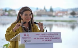 Clara Brugada entrega vaso recolector El Salado; almacenará 400 mil metros cúbicos de lluvia