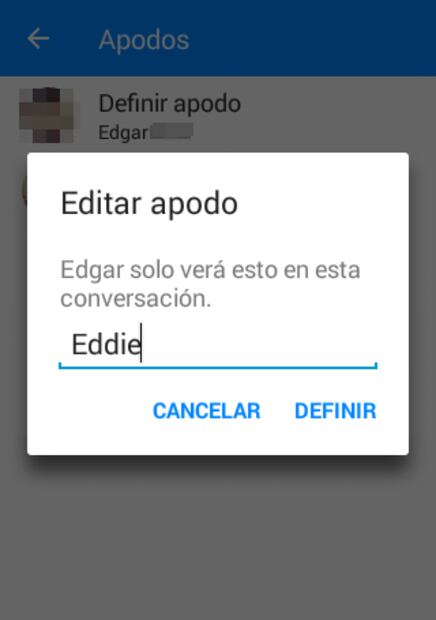 ¿Cómo cambiar el nombre de tus contactos en Messenger?
