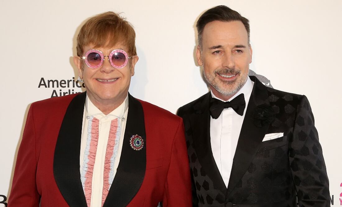 Elton John y su pareja David Furnish. Foto: Archivo