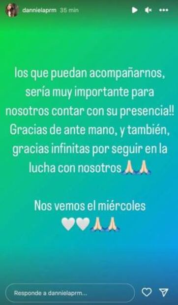 La hija del actor Héctor Parra continúa la la lucha a favor de su padre, quien asegura es una víctima de corrupción. Foto: Instragram