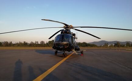 Helicópteros de la PF llegan a Uruapan para combate de incendios forestales