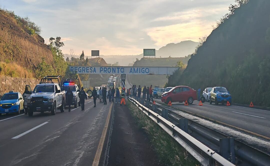 Bloqueo en Puebla. Foto: Secretaría de Gobierno