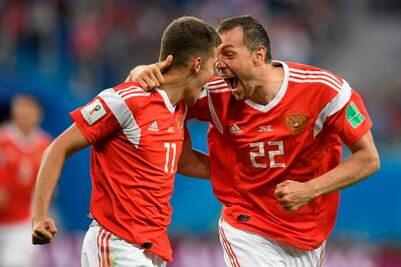 El gol de Artiom Dzyuba para el Rusia 3-0 Egipto