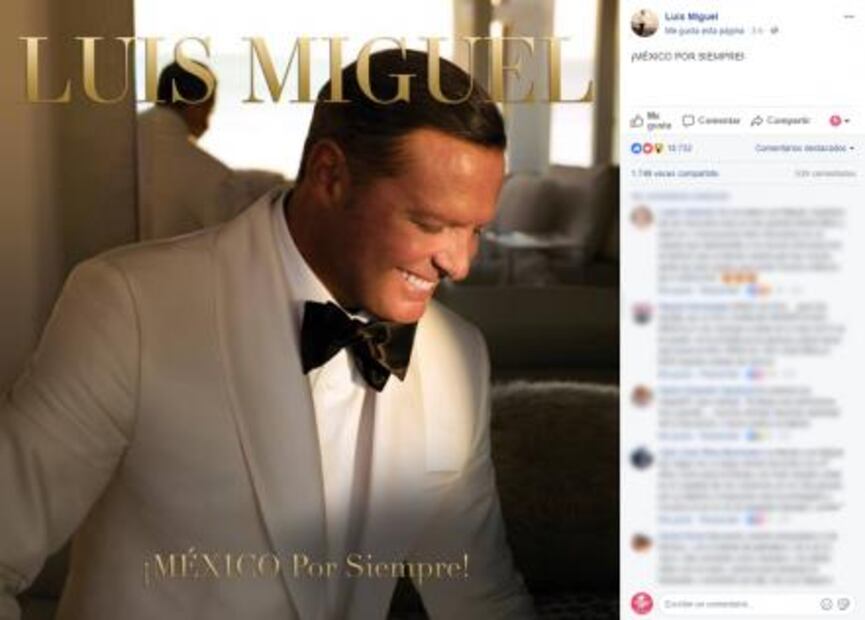 Luis Miguel revela la portada de su próximo disco